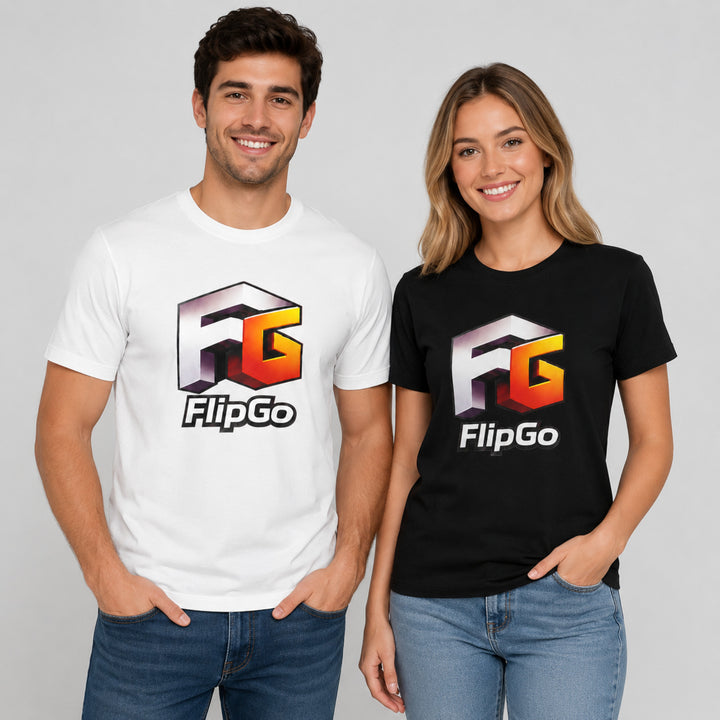 FlipGo тениска унисекс - бяла